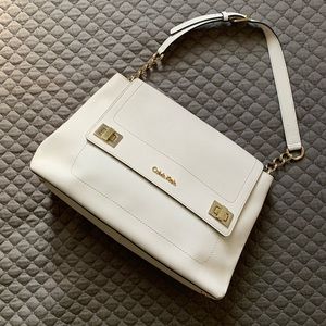 Calvin Klein White Shoulder Bag